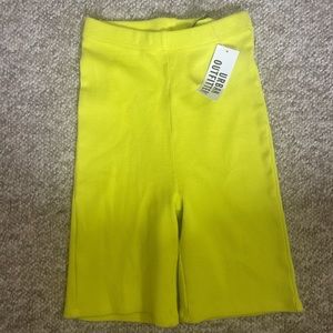 Urban outfitters out from under lime green robbed biker shorts. Size small
